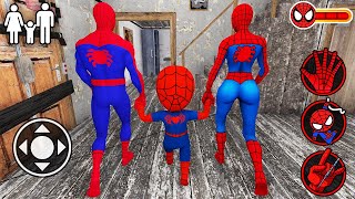 Playing as SpiderMan Family in Granny House [upl. by Anaderol]