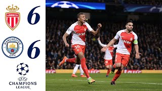 Epic Comeback Manchester City vs AS Monaco 66 HD  All Goals and Highlights  Mbappe  Falcao [upl. by Husch]