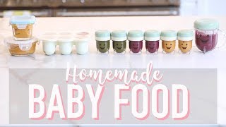 HOW TO MAKE BABY FOOD HOMEMADE PUREES  Angela Lanter [upl. by Thad]