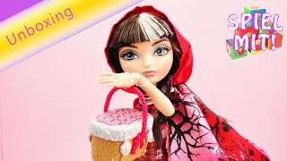 Ever After High Cerise Hood Puppe Rotkäppchens Tochter Märchenfiguren  Fairytail Doll Unboxing [upl. by Far]