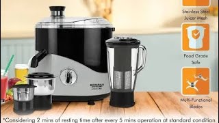 Maharaja Whiteline Odacio Plus 550 W Juicer Mixer Grinder [upl. by Emmey]