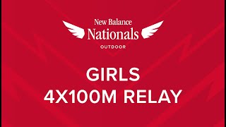 Girls 4x100m Relay  New Balance Nationals Outdoor 2024 [upl. by Schwing]