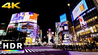 【4K HDR】Night Walk in Tokyo Shibuya 東京散歩 [upl. by Gudrin]