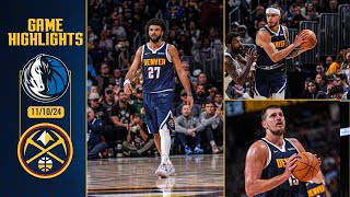 DENVER NUGGETS WIN FIVE STRAIGHT 👀  Full Game Highlights vs Mavericks  111024 [upl. by Ahsenom]