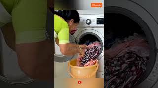 short washing machin clothes hack viral shorts [upl. by Acinej902]