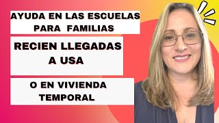 Ayuda en las escuelas para familias recién llegadas a USA Programa McKinney Vento [upl. by Nasar]