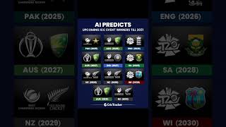 AI Predicts Upcoming ICC Event Winners Till 2031 cricket ai icc cricketnews cricketshortsindia [upl. by Faber474]