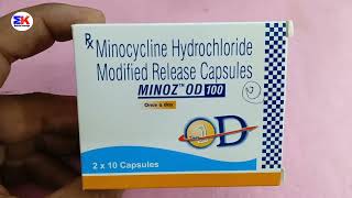 Minoz OD 100MG tablet  Minocycline Hydrochloride Tablet  Minoz OD 100mg Tablet Use Benefit Dose [upl. by Neelcaj]