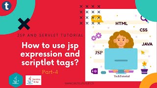 JSP4how to use jsp expression and scriptlet tags [upl. by Cami]