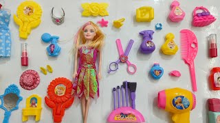 Mekeup set collection barbie dollmakeup decoration set unboxing satisfying Sanrio things chutti asra [upl. by Menendez]