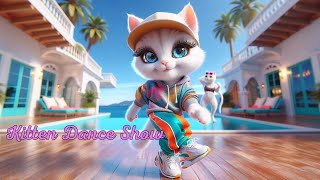 The Beach Cats Fitness Journey Dancing to Stay Fitaicats cats cute dance cat dancer [upl. by Dnalyram]