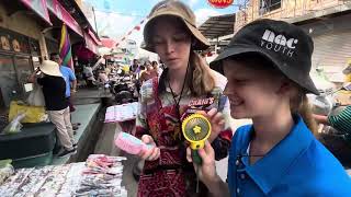 Damnoen Saduak Floating market and Talad Rom Hup Train Market Bangkok [upl. by Noramac]