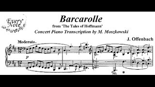 Piano Lesson  Barcarolle  Easy Piano [upl. by Jacquelynn]