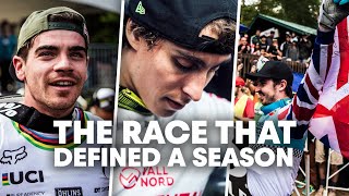 The DH Battle Nobody Will Ever Forget  UCI MTB World Cup Snowshoe 2019 w Bruni Pierron amp Hart [upl. by Heida]