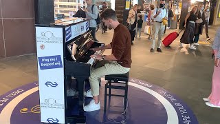 Nuvole Bianche on a Public Piano at Eindhoven Train Station [upl. by Iilek]