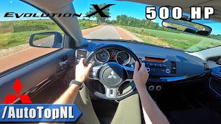 500HP Mitsubishi Lancer Evo X POV by AutoTopNL [upl. by Redman]