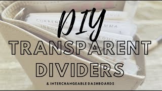 DIY Transparent Planner Dividers amp DIY Top Loading Interchangeable Dashboard  Plan With Bee [upl. by Nawoj]