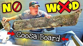 Coosa Board Jon Boat Transom DIY NO WOOD  NO ROT [upl. by Acherman]