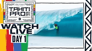 WATCH LIVE SHISEIDO Tahiti Pro pres by Outerknown 2024  Day 1 [upl. by Suinuj43]