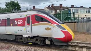 LNER special  at Doncaster  class 801  801226 PRIDE train meets class 801  801228 Century train [upl. by Itirahc]