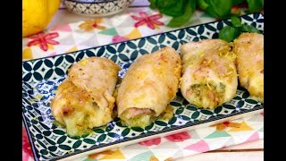 Involtini di pollo al pesto e scorza di limone perfetti per una cena saporita facile e veloce [upl. by Kahler]