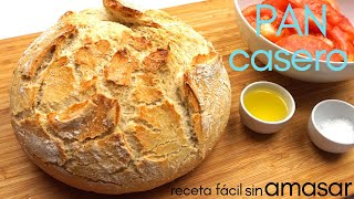 PAN casero 🍞 SIN AMASAR en 3 minutos 🥖 receta muy fácil [upl. by Ainer]