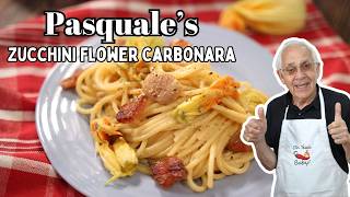 Pasquale Sciarappas Zucchini Flower Carbonara [upl. by Tibold162]