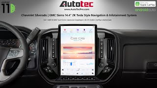 Chevrolet Silverado  GMC Sierra 144″ IPS QHD 2K Infotainment System Tesla Screen CarPlay [upl. by Sukin]