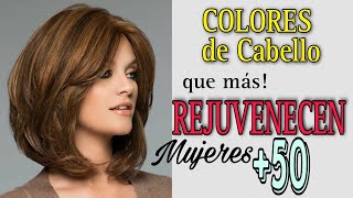 COLORES y TINTES de Cabello que más REJUVENECEN a Mujeres después de los 50 y 60 años Colores Rubio [upl. by Mollee]