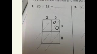 Double digitmultiplication lattice method everyday math 3rd grade home link 911 [upl. by Arther]