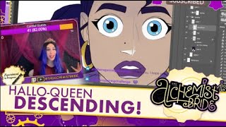 Descendants HALLOQUEEN  Drawing WEBTOON Live on twitch webtoon drawing comic descendants [upl. by Akenom385]