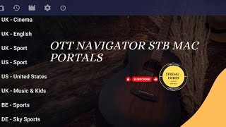 OTT NAVIGATOR STB MAC PORTALS  STBEMU CODES [upl. by Venuti24]