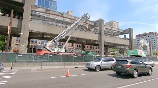 Walking Seattle  Waterfront Viaduct Removal Progress 2019 [upl. by Shipp]