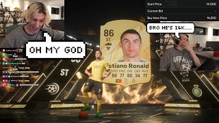 xQc Packs Ronaldo amp Realizes hes Only Worth 14K [upl. by Olwena]