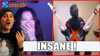 Unreal Guitarist BLOWS MINDS on Omegle with a DOUBLE GUITAR  thedooo reaction [upl. by Marlena]