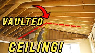 Framing a VAULTED CEILING  REMODEL FRAMING [upl. by Ydnim876]