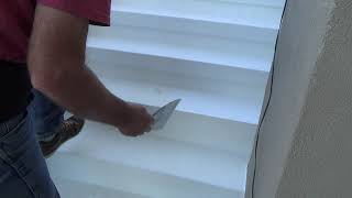 Skimming Out Deck Stair With Roofing Material Yes [upl. by Anzovin]