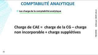 EP 2 comptabilité analytique les charge de la comptabilité analytique 13 [upl. by Ebby]