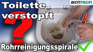 Toilette verstopft Rohrreinigungsspirale Toilette Anleitung Eine Toilette entstopfen [upl. by Prosper]