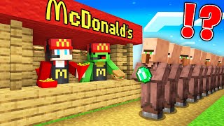 JJ and Mikey Surived 100 Days in MCDONALDS in Minecraft  Maizen [upl. by Oria]