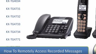 Panasonic  Telephones  Function  How to Access messages remotely Models listed in Description [upl. by Suravart348]