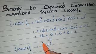 Binary to Decimal Conversion Number System 10001 in Urdu  Binary to Decimal [upl. by Platus718]