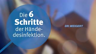 Hygienische Händedesinfektion in 6 Schritten – Dr Weigert [upl. by Ynoep]