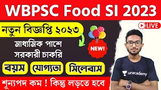 WBPSC Food SI Recruitment 2023  Age  Syllabus  Salary  Book List etc by Alamin Rahaman [upl. by Aiciram866]