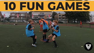 10 Fun Games  Soccer  Football Training  Physical Education Games [upl. by Lydie]