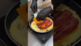 🥪 Croissant Omelet Breakfast Sandwich Shorts [upl. by Ecinuahs]