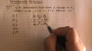 PSU Matemática Proporcionalidad inversa 02 [upl. by Brott]