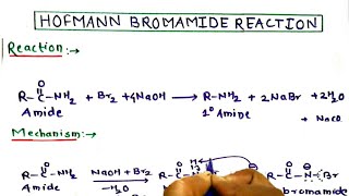 hofmann reaction hofmann bromamide degradation hindi organic name reaction 2020 [upl. by Ancier6]