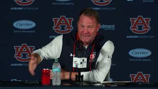 Auburn coach Hugh Freeze happy about getting a win in the SEC [upl. by Eselahc914]