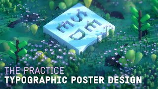 3d Typographic Poster Design in Cinema 4d  The Practice 218 [upl. by Haron900]